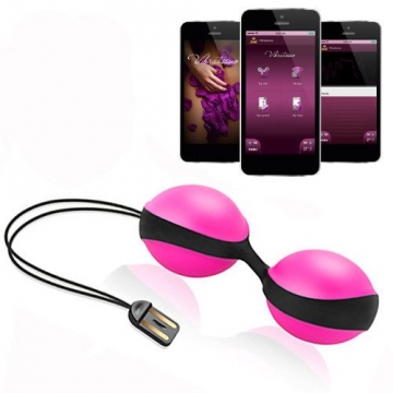 AMOR Vibratissimo DuoBalls magenta - mit IOS und Android App, über 100 Programme - 1
