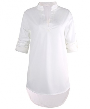 Casual Damen Bluse Shirt Schluppenbluse - 4