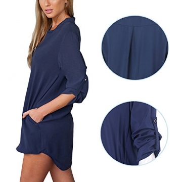 Casual Damen Bluse Shirt Schluppenbluse - 6