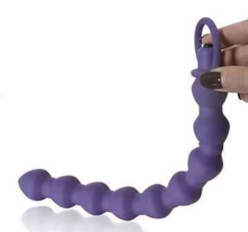 Deluxe Analkugeln mit Vibration, Anal Vibrator (Ø 2,7 cm) super- soft Silikon & super biegsam - 2