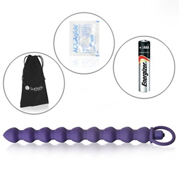 Deluxe Analkugeln mit Vibration, Anal Vibrator (Ø 2,7 cm) super- soft Silikon & super biegsam - 6
