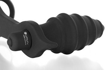 Deluxe Analplug Lumunu Heckschraube, Analvibrator mit integriertem Penisring und Hodenschlaufe - 2