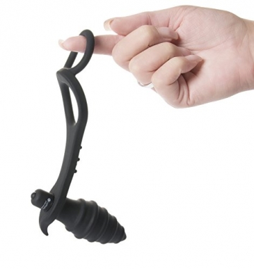 Deluxe Analplug Lumunu Heckschraube, Analvibrator mit integriertem Penisring und Hodenschlaufe - 6