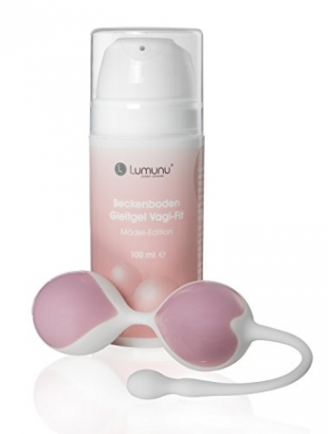 Deluxe Lumunu Beckenbodentrainingsset Vagi Fit (100ml Gel und Liebeskugeln), Beckenbodentrainer Mädel Edition - 1