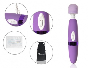 Deluxe Lumunu Magic Wand Massager mit Klitorisstimulator Aufsatz & power- Vibrator, Akkutechnik - 7