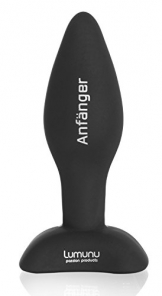 Deluxe Silikon Butt Plug Anfänger (small, Ø 28 mm), Analplug mit Standfuss - 1