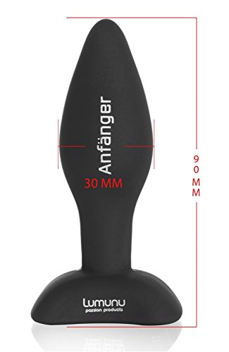 Deluxe Silikon Butt Plug Anfänger (small, Ø 28 mm), Analplug mit Standfuss - 5
