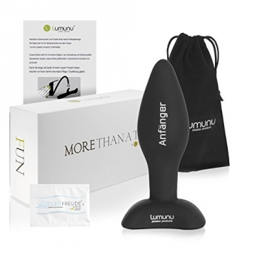 Deluxe Silikon Butt Plug Anfänger (small, Ø 28 mm), Analplug mit Standfuss - 7