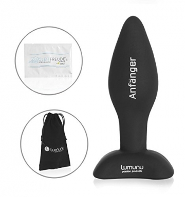 Deluxe Silikon Butt Plug Anfänger (small, Ø 28 mm), Analplug mit Standfuss - 8