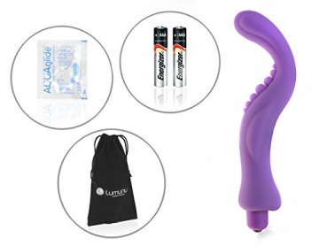Deluxe Silikon Prostata Butt Plug & G Punkt Vibrator mit Vibration, anal & vaginal geeignet - 6