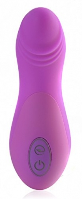 Deluxe Silikon Vibrator für Sie, kleiner Lümmel Aufliegevibrator mit 10 Programmen, Akkutechnik - 1