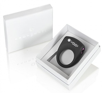 Deluxe Silikon Vibro Penisring Lumunu Kronjuwel, Cockring vibrierend mit Klitorisstimulator, wasserdicht - 4
