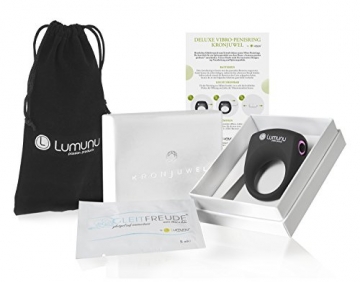 Deluxe Silikon Vibro Penisring Lumunu Kronjuwel, Cockring vibrierend mit Klitorisstimulator, wasserdicht - 6