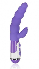 Deluxe Vibrator Raupe Nimmersatt mit Klitorisstimulation, Silikon Vibrator mit 10 Programmen - 1