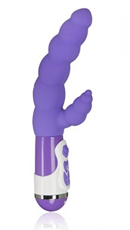 Deluxe Vibrator Raupe Nimmersatt mit Klitorisstimulation, Silikon Vibrator mit 10 Programmen - 1