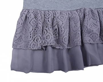 Doukia Schnüren Sie sich netten langen ärmeln Rundhals zweiteilige Set Pullover Kleid Strickkleid XS-Schwarz - 7