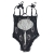 Eleery Reizwäsche Nachtwäsche G-String Kostüm Uniform Lingerie Babydolls Rückfreie Unterwäsche Dessous set (Schwarz) - 4