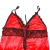 Eleery Reizwäsche Nachtwäsche Sexy damen Lingerie mit Spitze Babydolls Unterwäsche (Schwarz+Rot) - 6