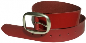 FRONHOFER Lack-Gürtel in Sommerfarben | echtes Leder | Lackfarben Gürtel, glänzender Lackgürtel 17033, Größe:Bundweite 100 cm;Farbe:Rot - 1