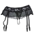 Housweety Lingerie Dessous Reizwaesche Neckholder BH String Straps Set Spitze Schwarz M-L - 5