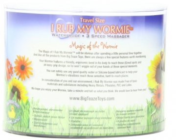 I rub my Wormie - Aufliegevibrator Bade Wurm - Green mini / grün - in Klarsichtbox - Travel Size - ca. 12 cm lang - 2