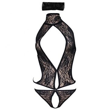 iEFiEL Damen Negligee Lingerie G-String Unterwäsche Babydoll Augenbinde Maske - 2