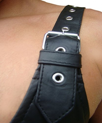 Lederbody Herren catsuit Reißverschluss durchgängig L XL XXL ECHTES LEDER Anzug 48 50 52 (XXL) - 4