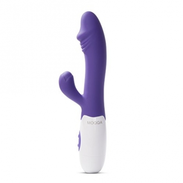 MOQQA Rabbit Vibrator "SKIPPER", 30 Vibrationsmodi, vaginal und klitorale Stimulation, Silikon, Länge: 20 cm, Durchmesser: max. 5 cm, ohne Versandkosten - 1