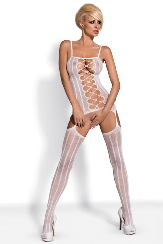 Obsessive Bodystocking G300,Größe S/M,Weiß - 1