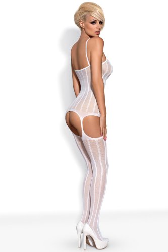 Obsessive Bodystocking G300,Größe S/M,Weiß - 2