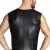 Schwarze Herren wetlook Weste mit Reißverschluss und Verzierungen aus Metall Rocker Weste 2XL - 2