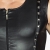 Schwarze Herren wetlook Weste mit Reißverschluss und Verzierungen aus Metall Rocker Weste 2XL - 4