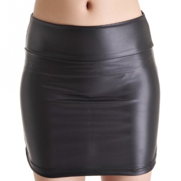 SeXy Elegante Röcke Minirock Rock in Latex Leder Lack Optik (M) - 3
