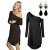 Sitengle Damekleid Langarmshirt Casual Tunika Longshirt Winter Pullover Tops Frauen Minikleid Sexy Off-Schulter Knielang Kleid - 1