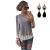 Sitengle Damen Langarmshirt Blusen Asymmetrisch Sexy T shirt Casual Rundhals Langshirt Oberteil Tops Mit Spitzensaum - 1