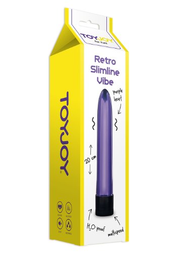 Toy Joy Retro Ultra Slimeline Vibrator Lila 20 cm, 1 Stück - 2