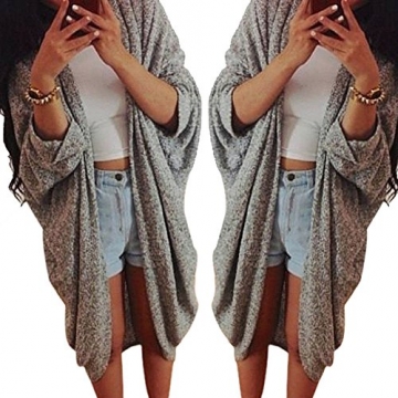 Ularmo Frauen Casual Sleeve Knit-Strickjacke-Mantel Cardigan Jacket (EU 34(Asia S)) - 2