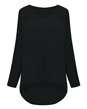 ZANZEA Damen Sexy Langarm Cardigan Asymmetrisch Pullover Pulli Strickjacke Langshirt Bluse Top Schwarz DE 42-44/ASIAN L - 2