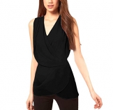 Zeagoo Sexy Chiffon damen Casual ärmellose V-Ausschnitt Hemd Bluse Weste Tops - 1